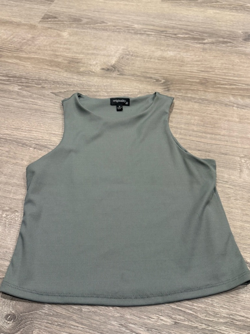 Women's Ribbed Tank Top in Sage Green
